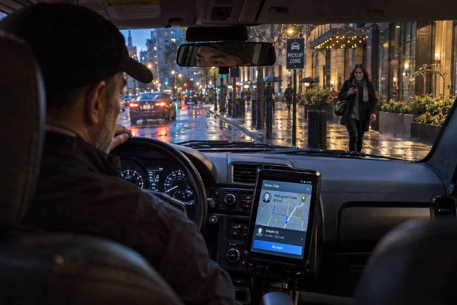 Taxi dispatch vehicle application